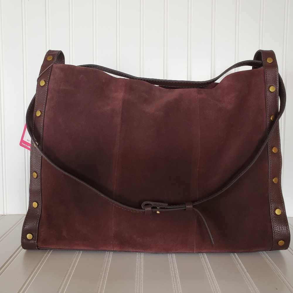 Vince Camuto Sandalwood Suede Tote NWT